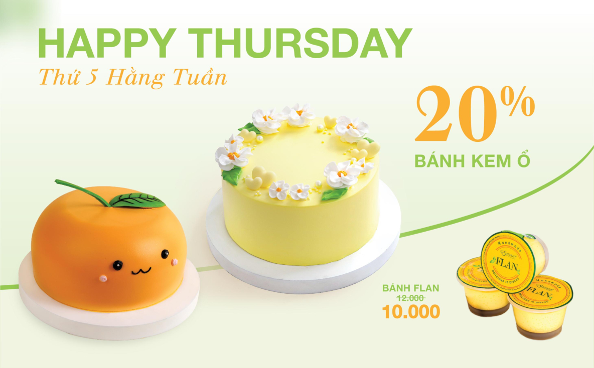 Happy Thursday: Savouré Bakery Ưu Đãi Đặc Biệt Trong Tuần.